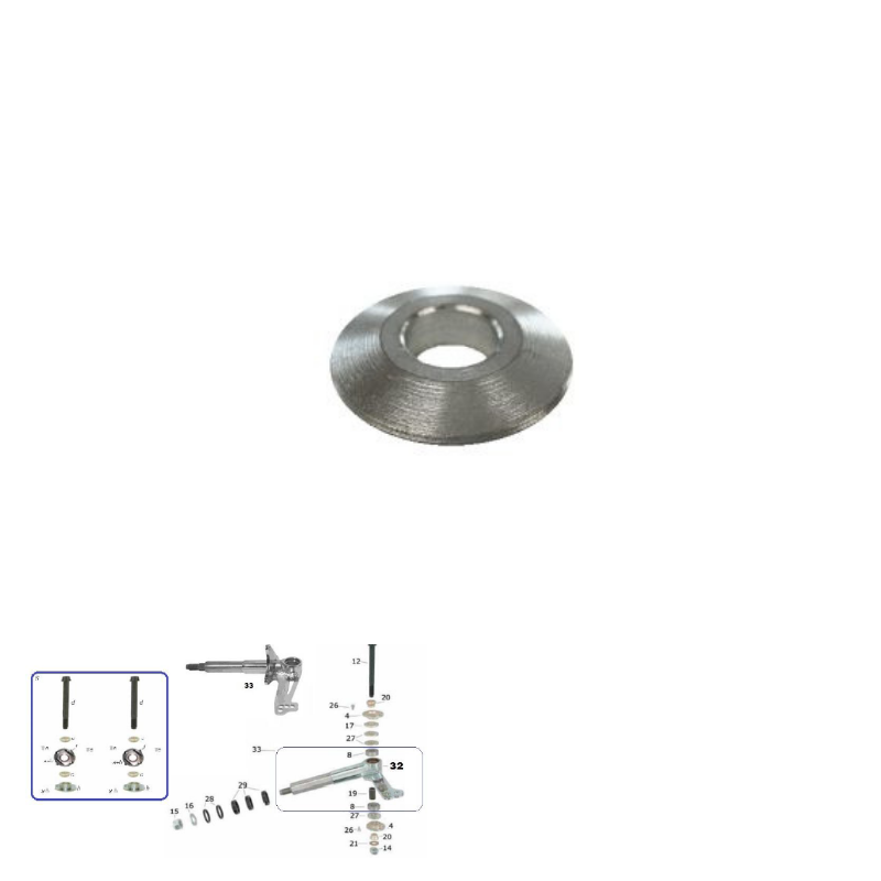 M10 Vertical Spindle Spacer Conical CRG CKR Racing Kart