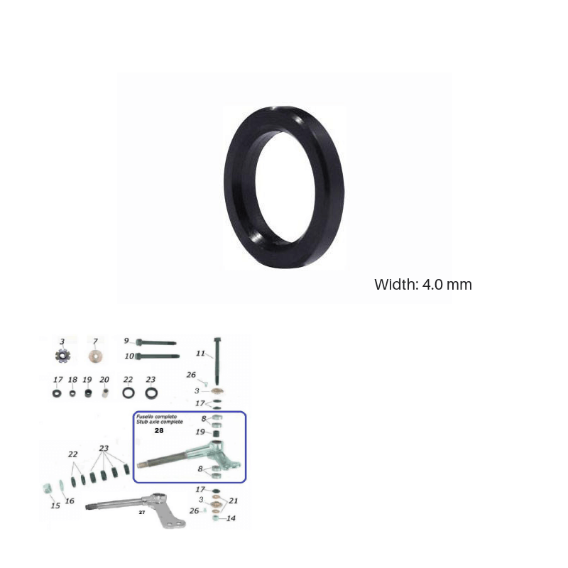 17mm Spindle Spacer 4mm CKR CRG Racing Kart