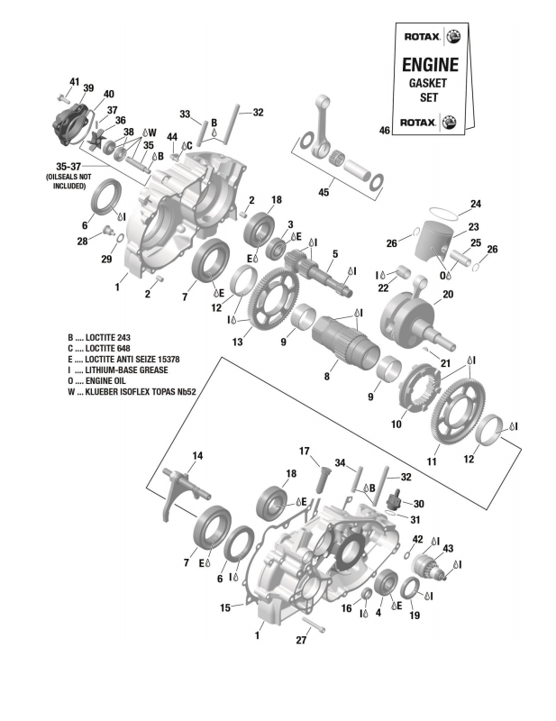 620275 35-37 WATERPUMP SHAFT ASSY Rotax
