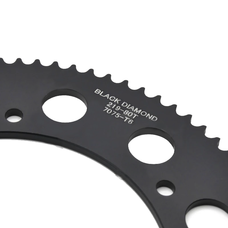 Go-Kart-Sprocket-#219-Aluminum-80-Tooth-Black-Diamond