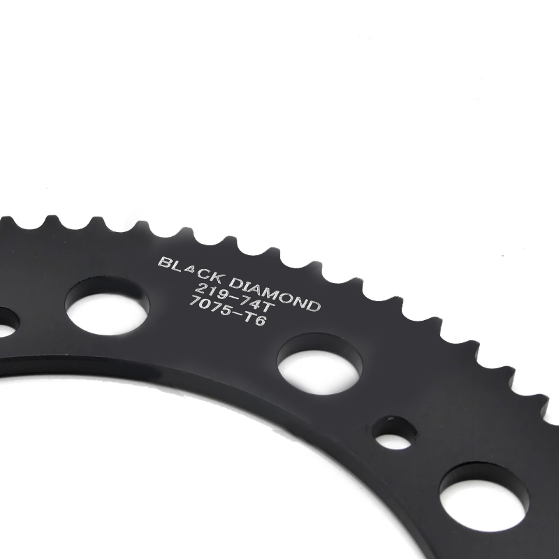 #219-Aluminum-Go-Kart-Sprocket-Black-Diamond-74-Tooth