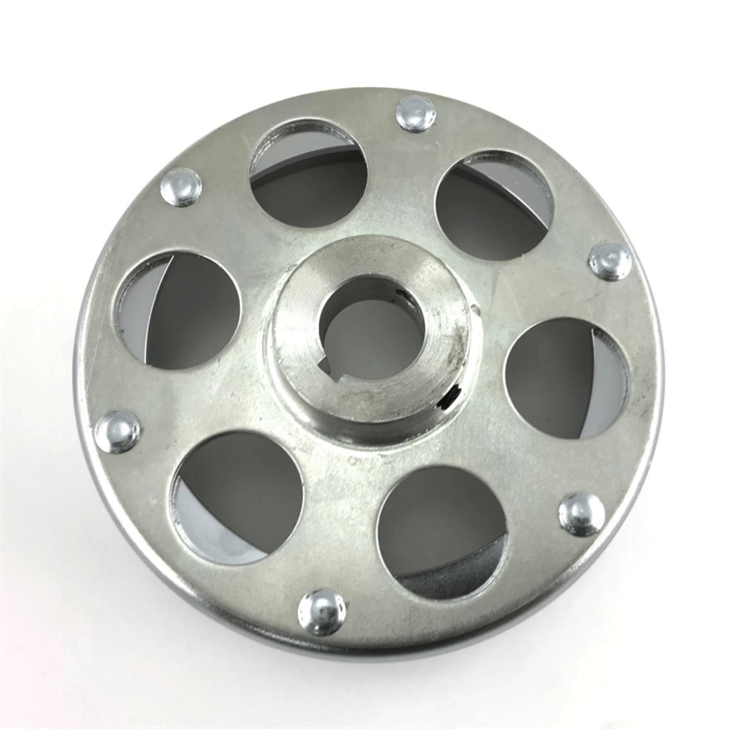 Azusa (new)-6" Internal Brake Drum Plated with Riveted Uni-Hub-AE8142
