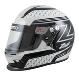 Zamp-RZ37-Youth-Kart-Helmet-Black-White-Quartering