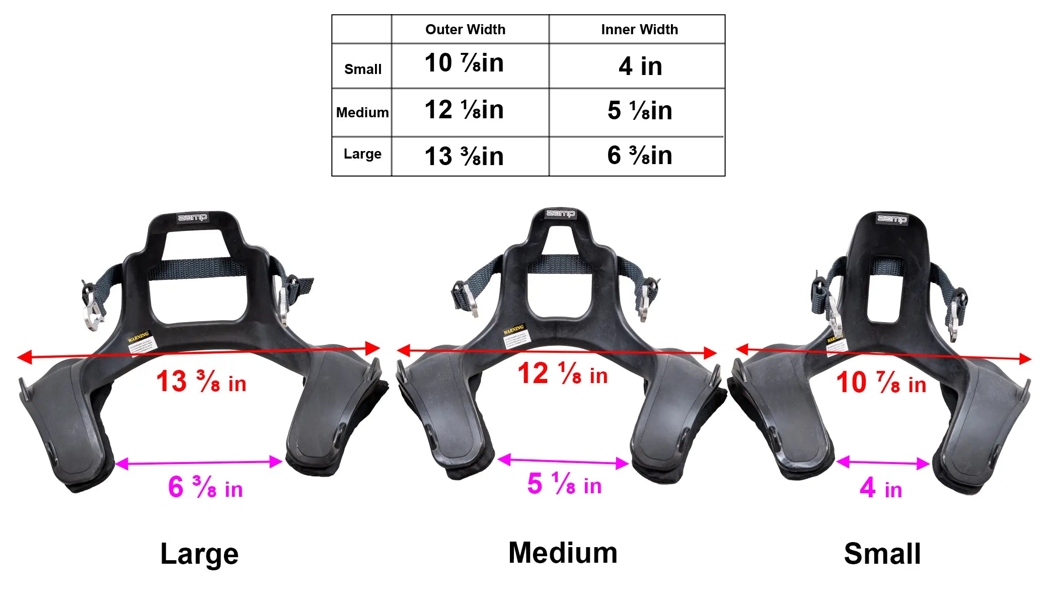 Point-Karting-Zamp-8A-Neck-Restraint-Measurements