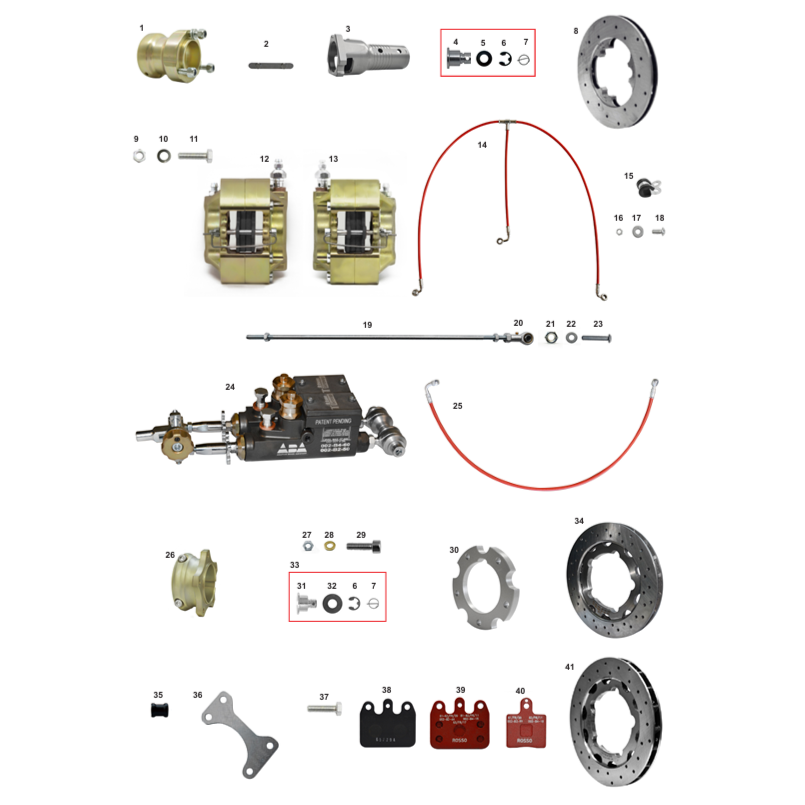 CRG V13 KZ Front And Rear Brake System Components
