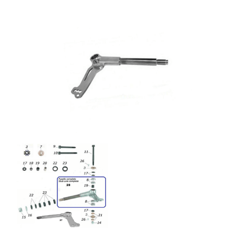CKR Spindles & Components (8mm Kingpin, Non-Sniper)