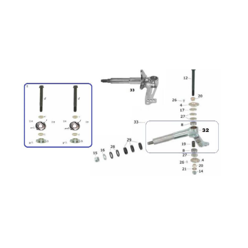 CKR Front Spindle 10mm King Pin VEN11 CKR CRG Racing Kart