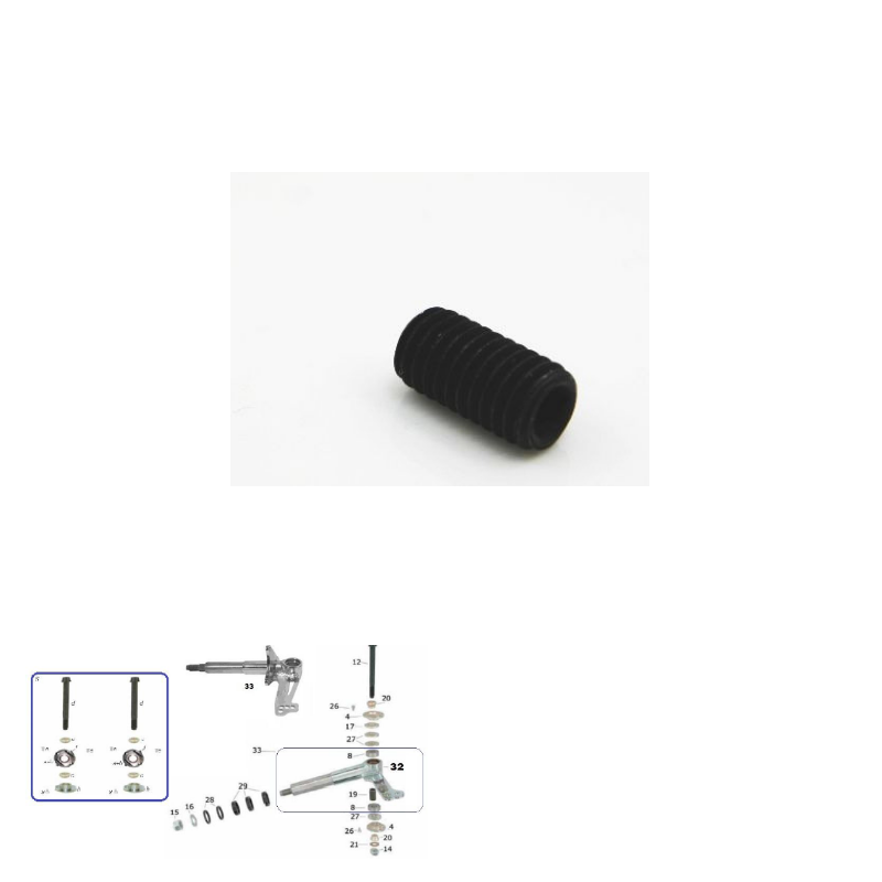 Sniper SA-1 Caster Camber Adjust Set Screw M4 CRG CKR Racing Kart