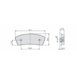 All Kart Rear Brake Pads Dimensional Diagram | Go Kart Brakes