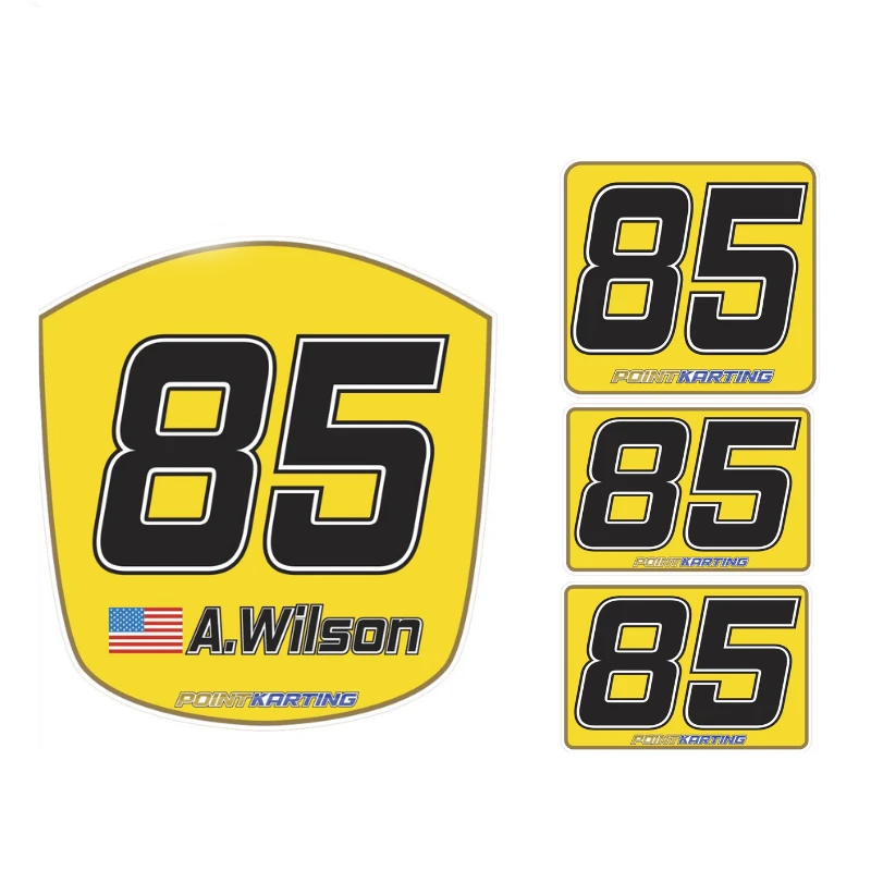 Custom Go Kart Number Sticker Kits | Kart Numbers, Stickers, Graphics ...