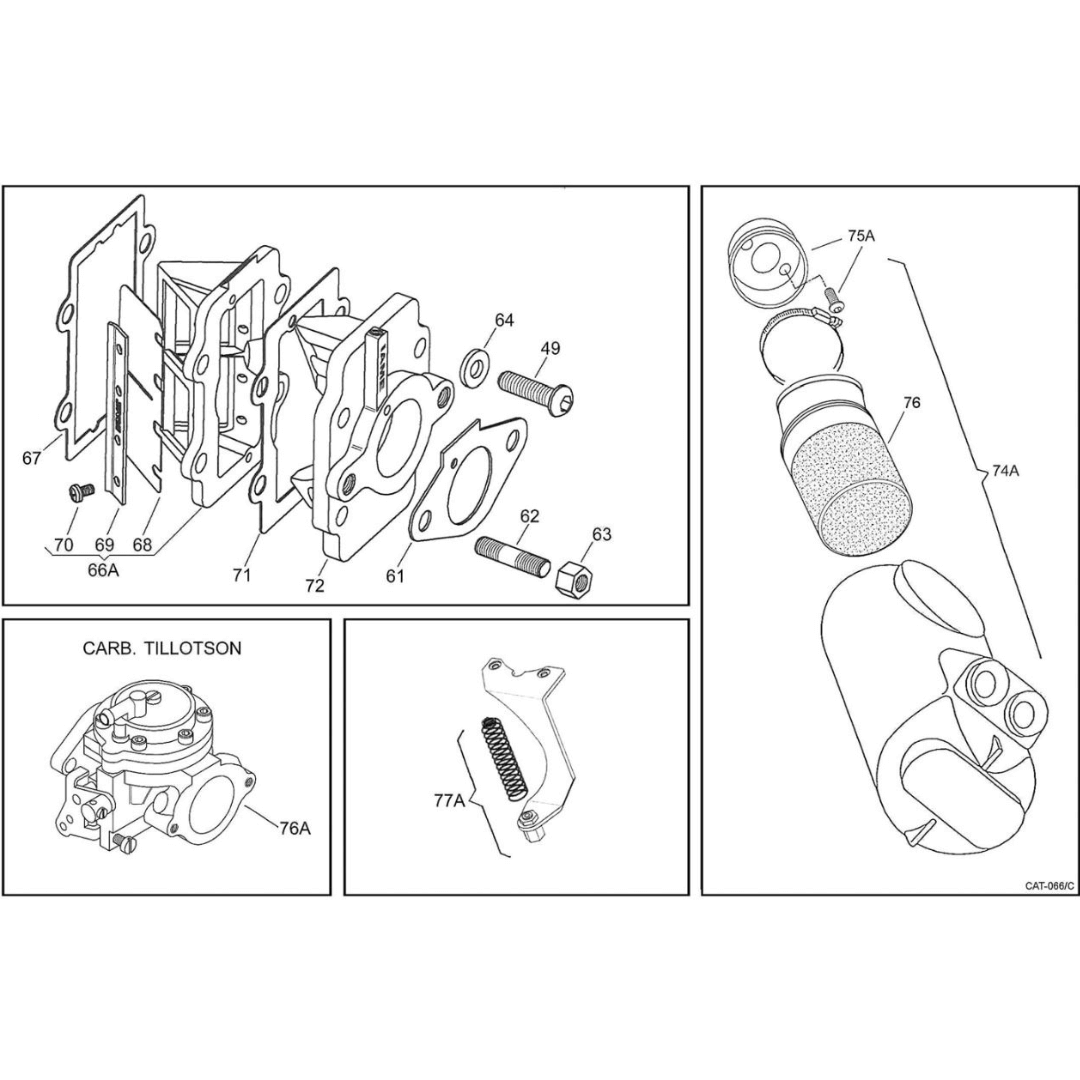 B-35521-Intake-ka-100-carburetor-return-spring-kit
