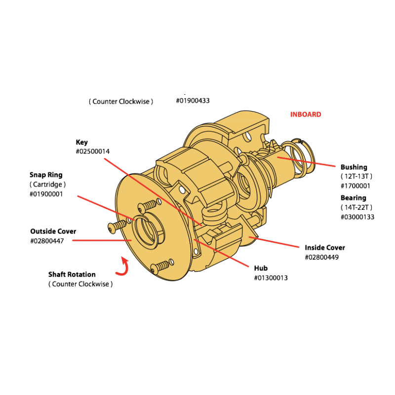 Noram Premier Stinger Kart Clutch Inboard Exploded View PointKarting.com