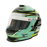 Zamp RZamp-Z-42 CMR Youth Kart Helmet Silver Green