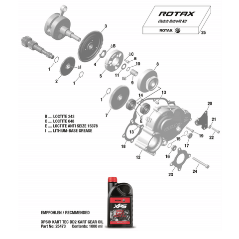 659927 8 | CLUTCH W. PRIMARY DRIVE GEAR 37 T ROTAX