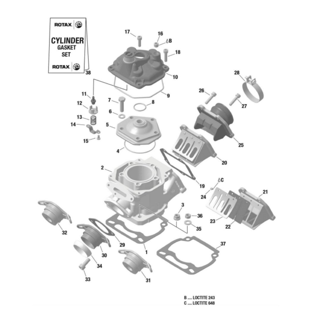 650482 1 | GASKET 0,8 MM ROTAX
